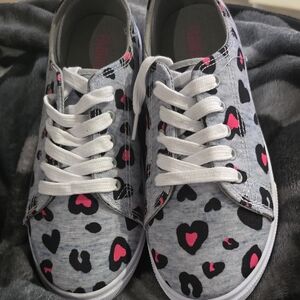 Heart Pattern Kids Sneakers